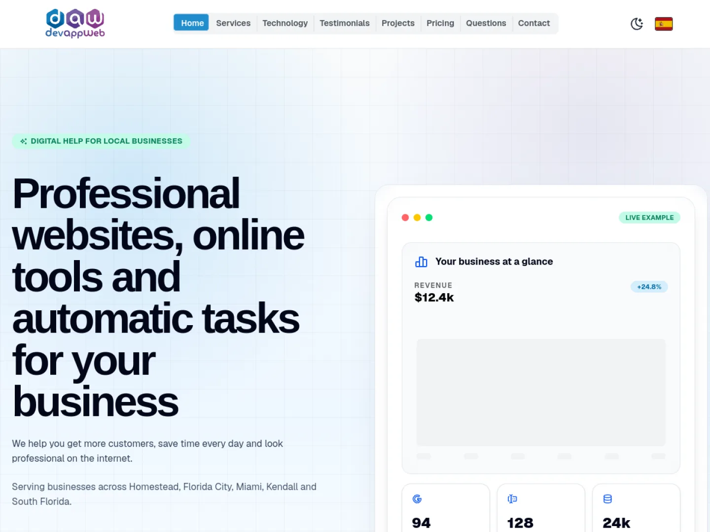 DevAppWeb website preview